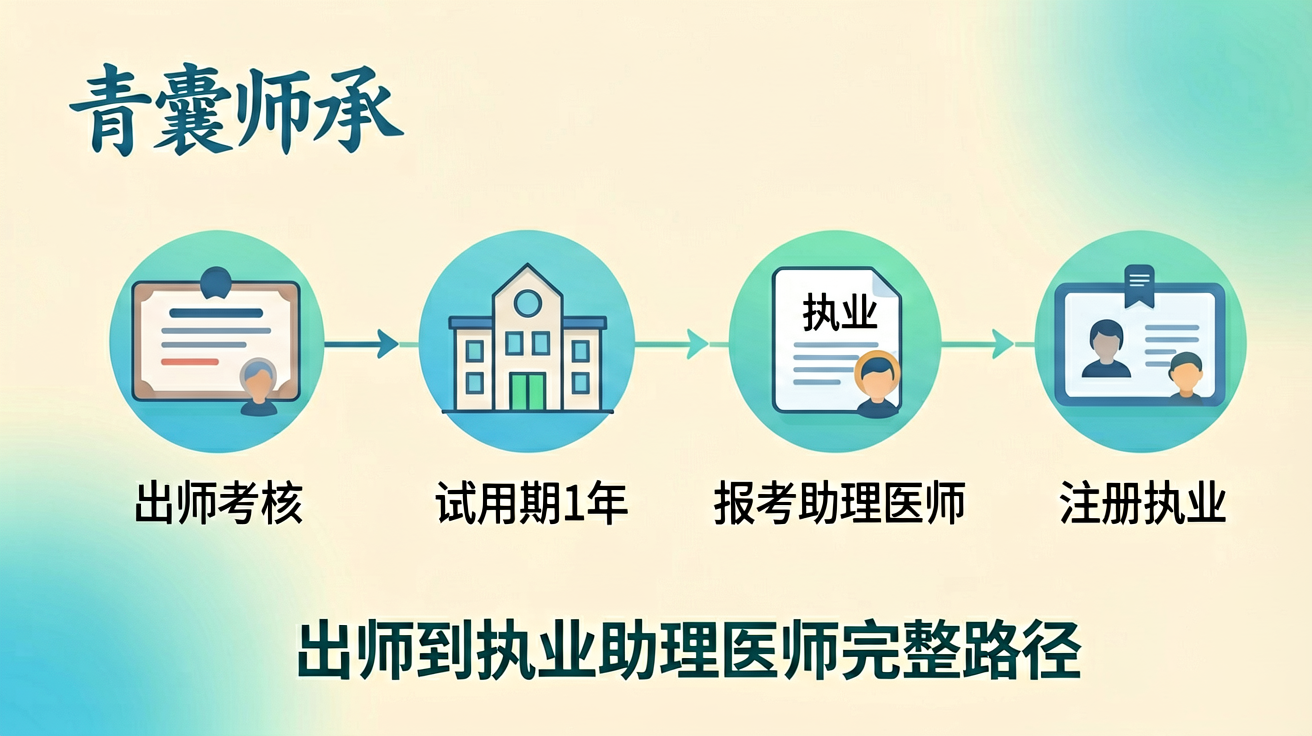 师承出师后试用期满报考执业助理医师条件及注册流程