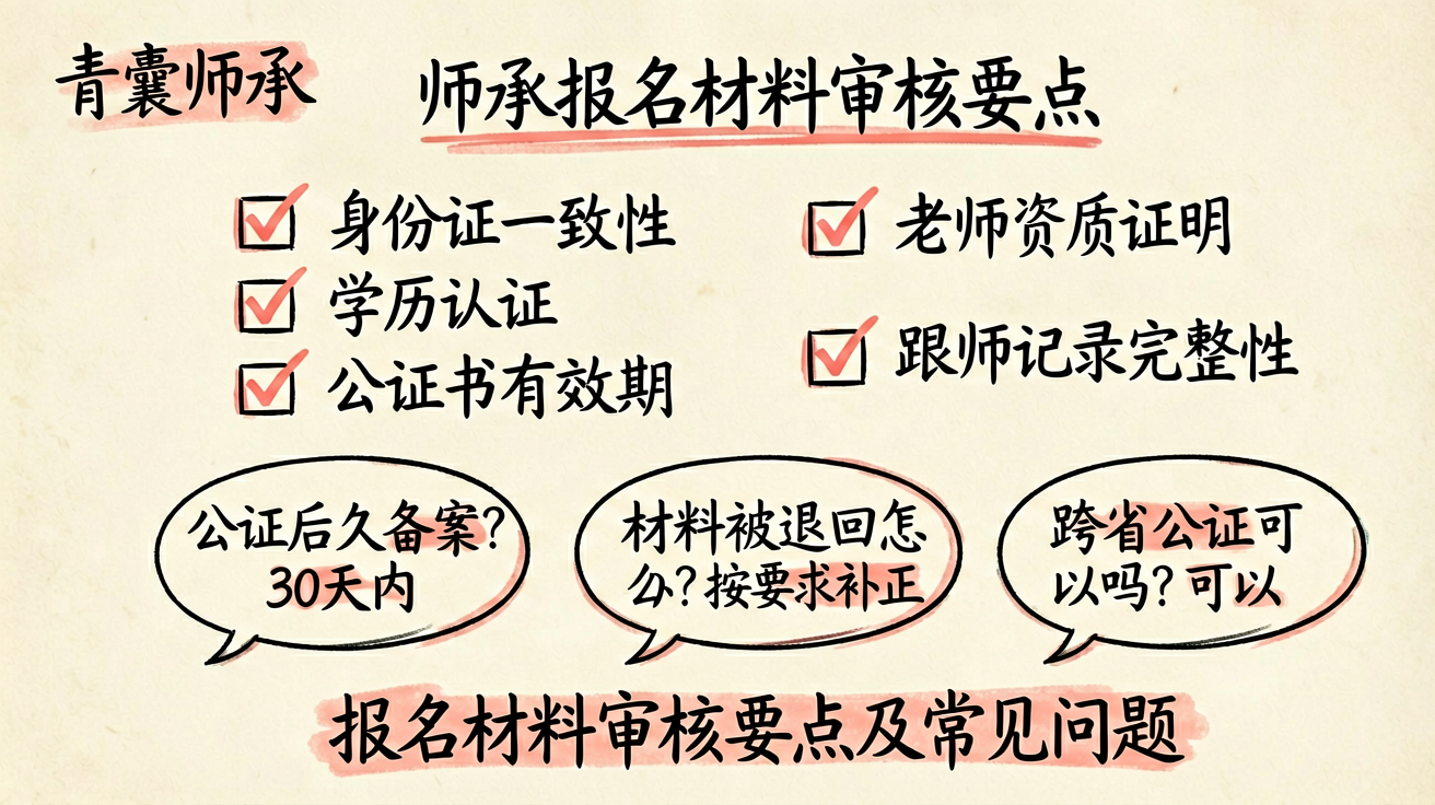 2026年师承报名材料审核要点及公证备案常见问题