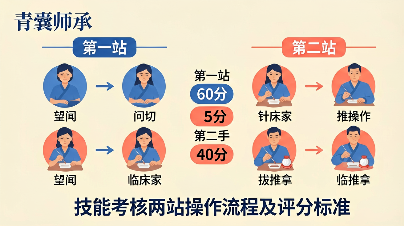 出师考核实践技能考核两站操作流程及评分标准