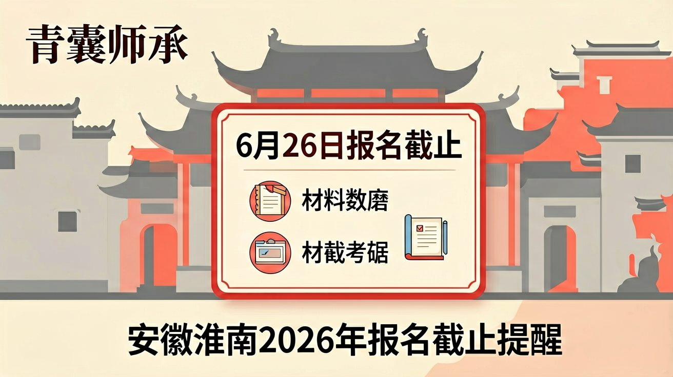 安徽淮南2026年师承和确有专长考核通告