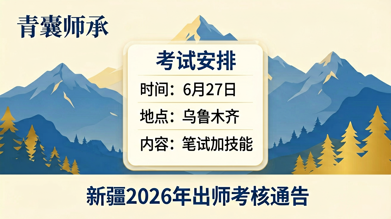 新疆2026年传统医学师承人员出师考核通告