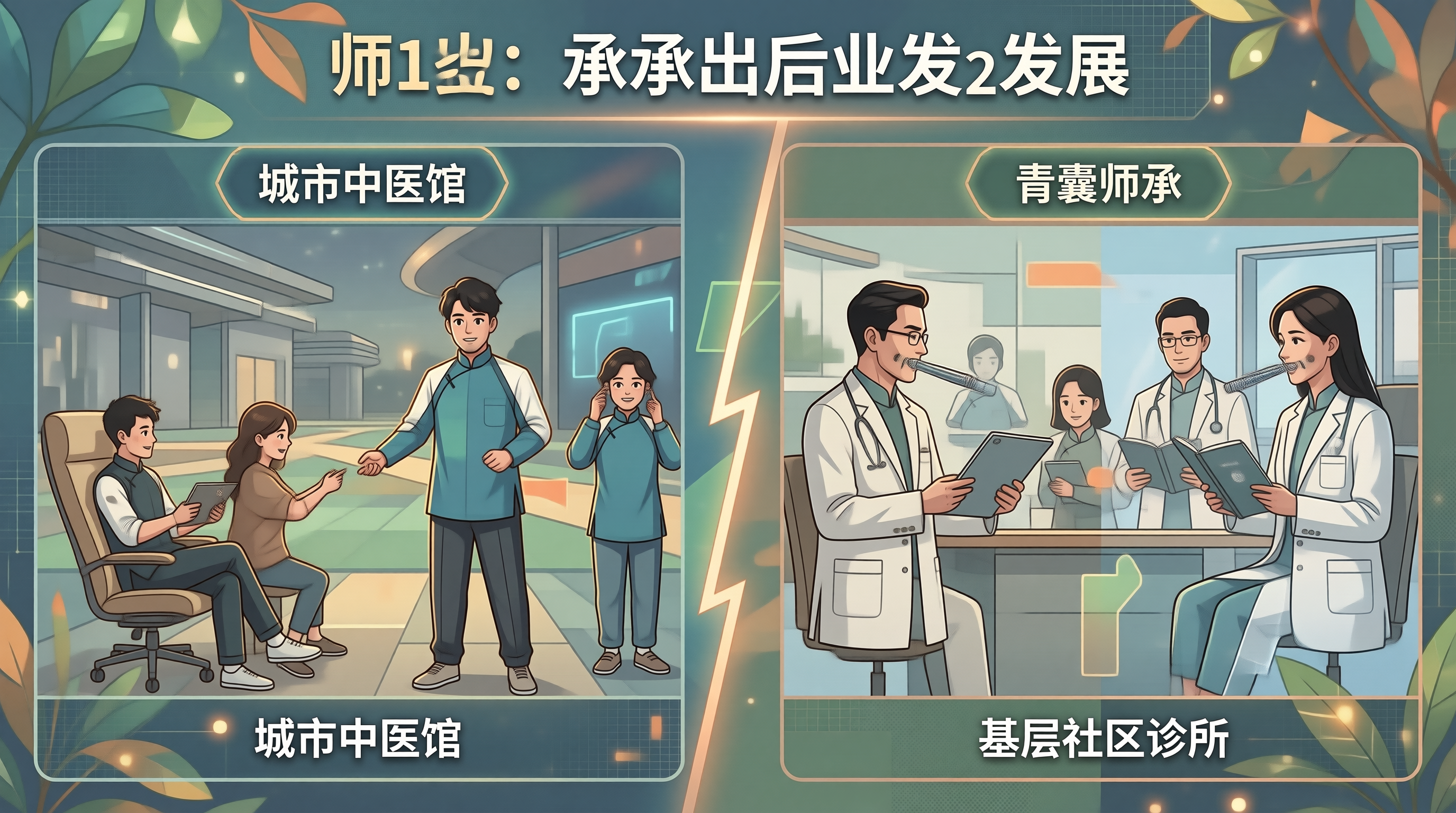 中医师承出师后执业路径选择——城市医馆与基层机构就业前景对比