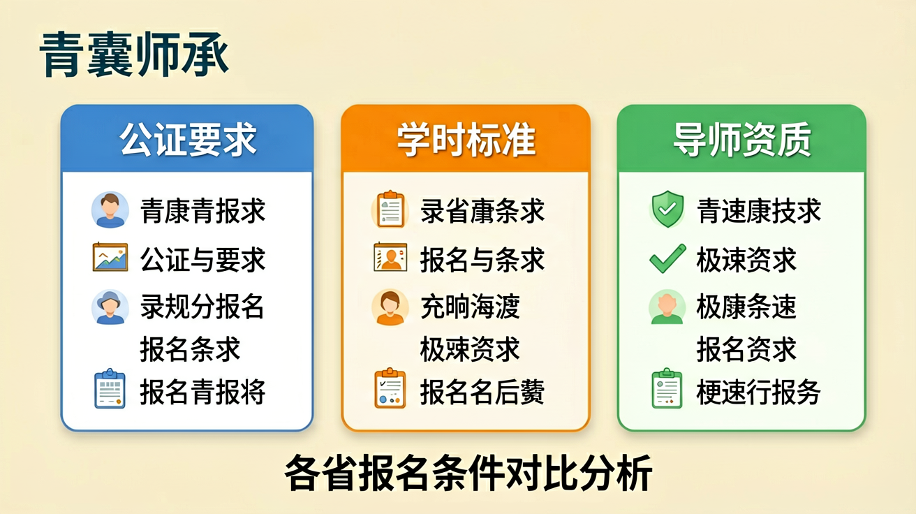 各省师承报名条件对比分析