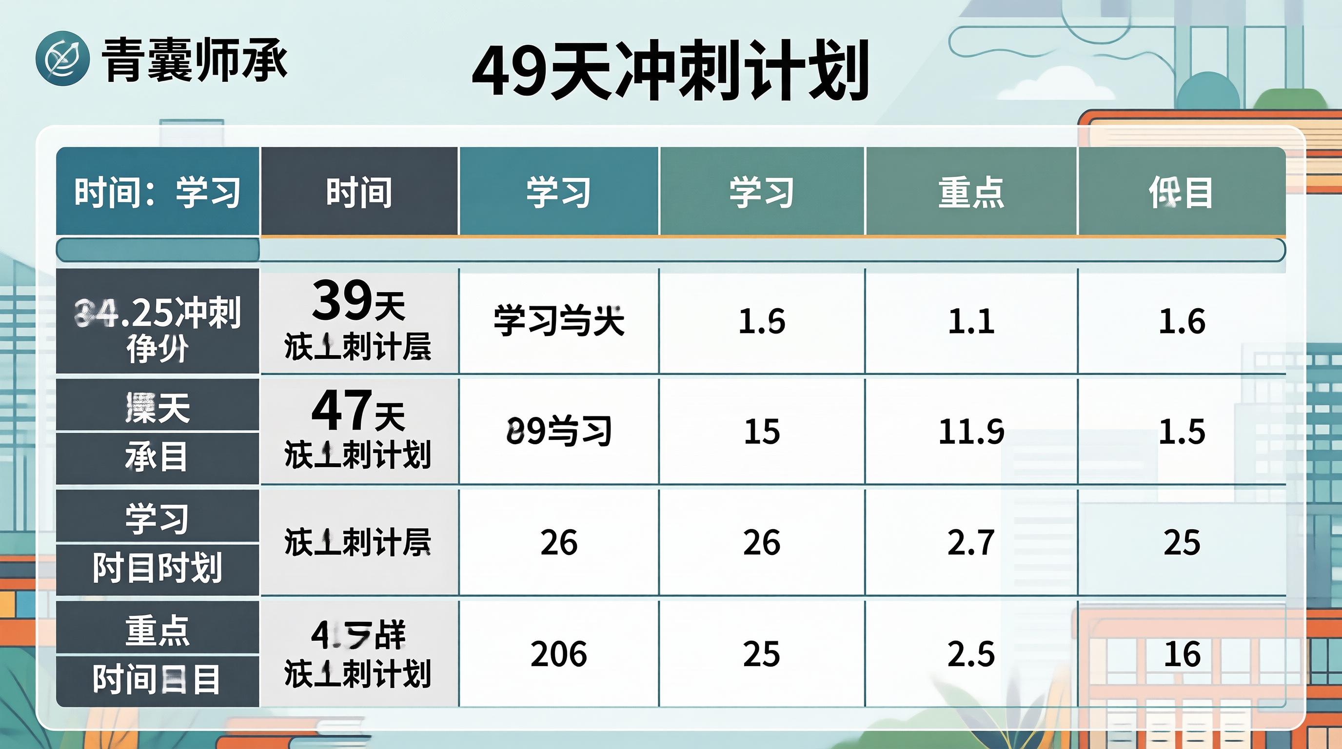 49天冲刺计划