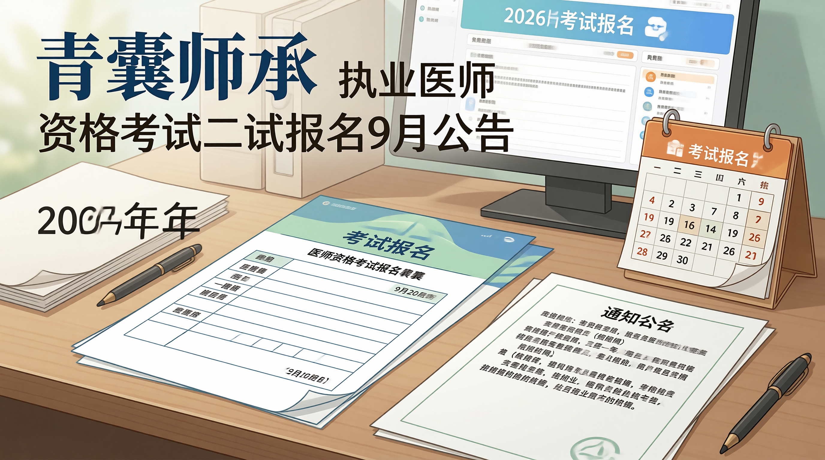 2026年执业医师资格考试二试报名9月20日至26日政策解读