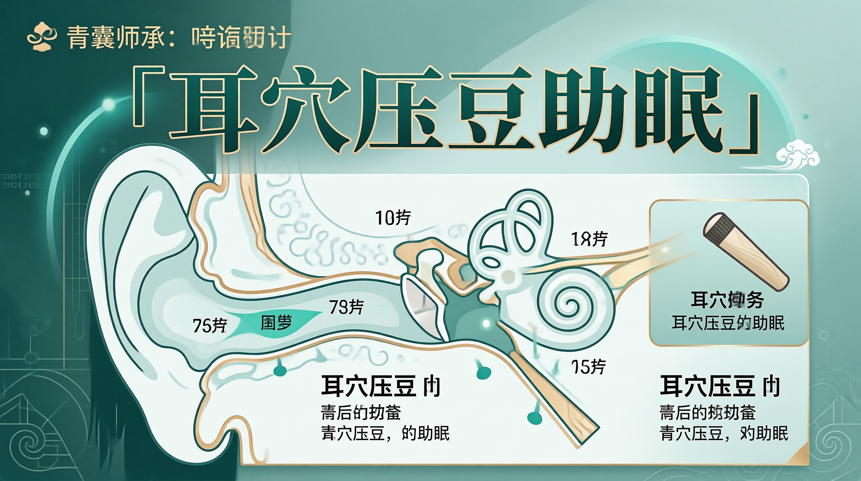 耳穴压豆缓解失眠