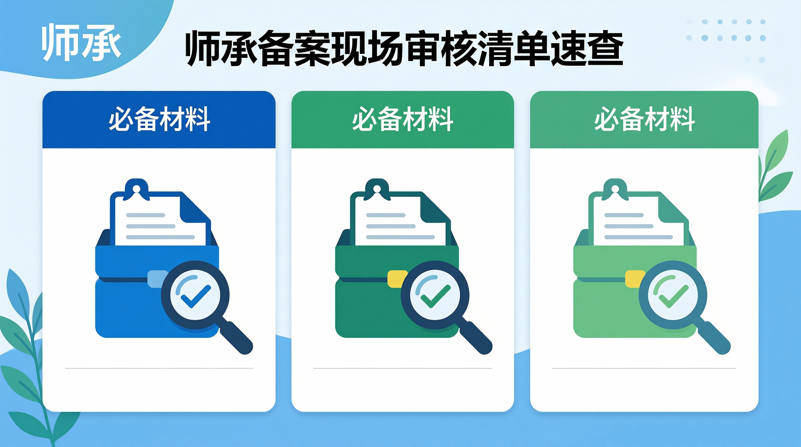 河南师承备案现场审核注意事项