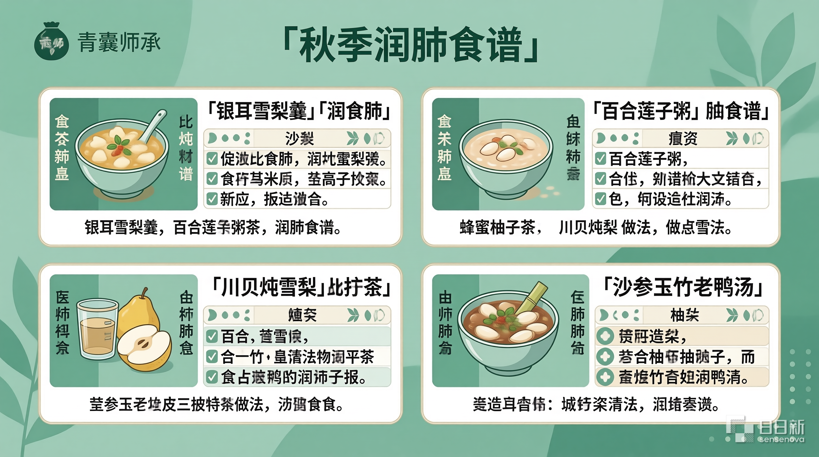 秋季润肺食谱