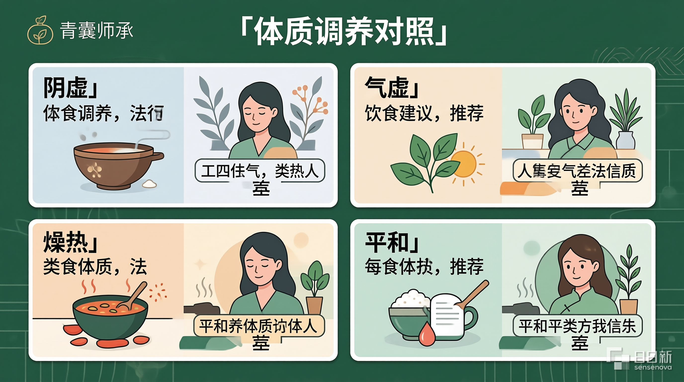 体质调养对照