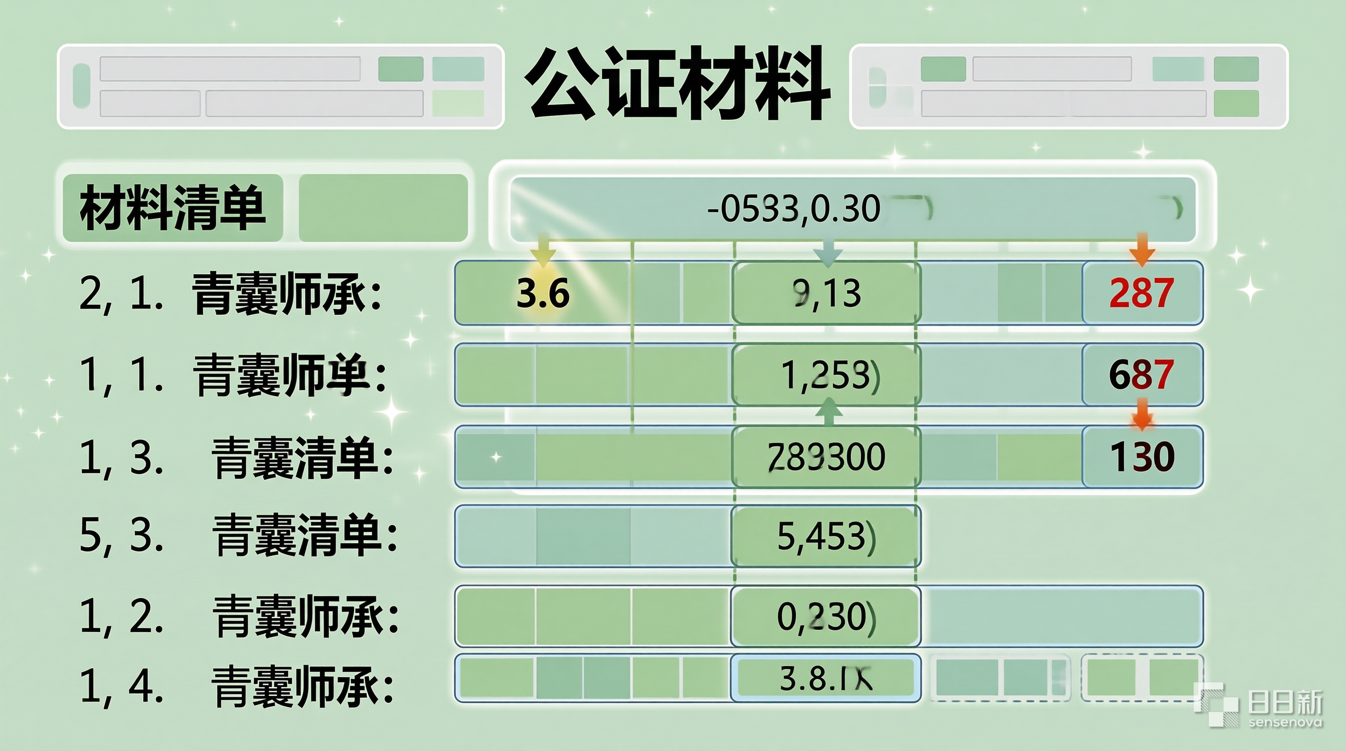 公证材料清单