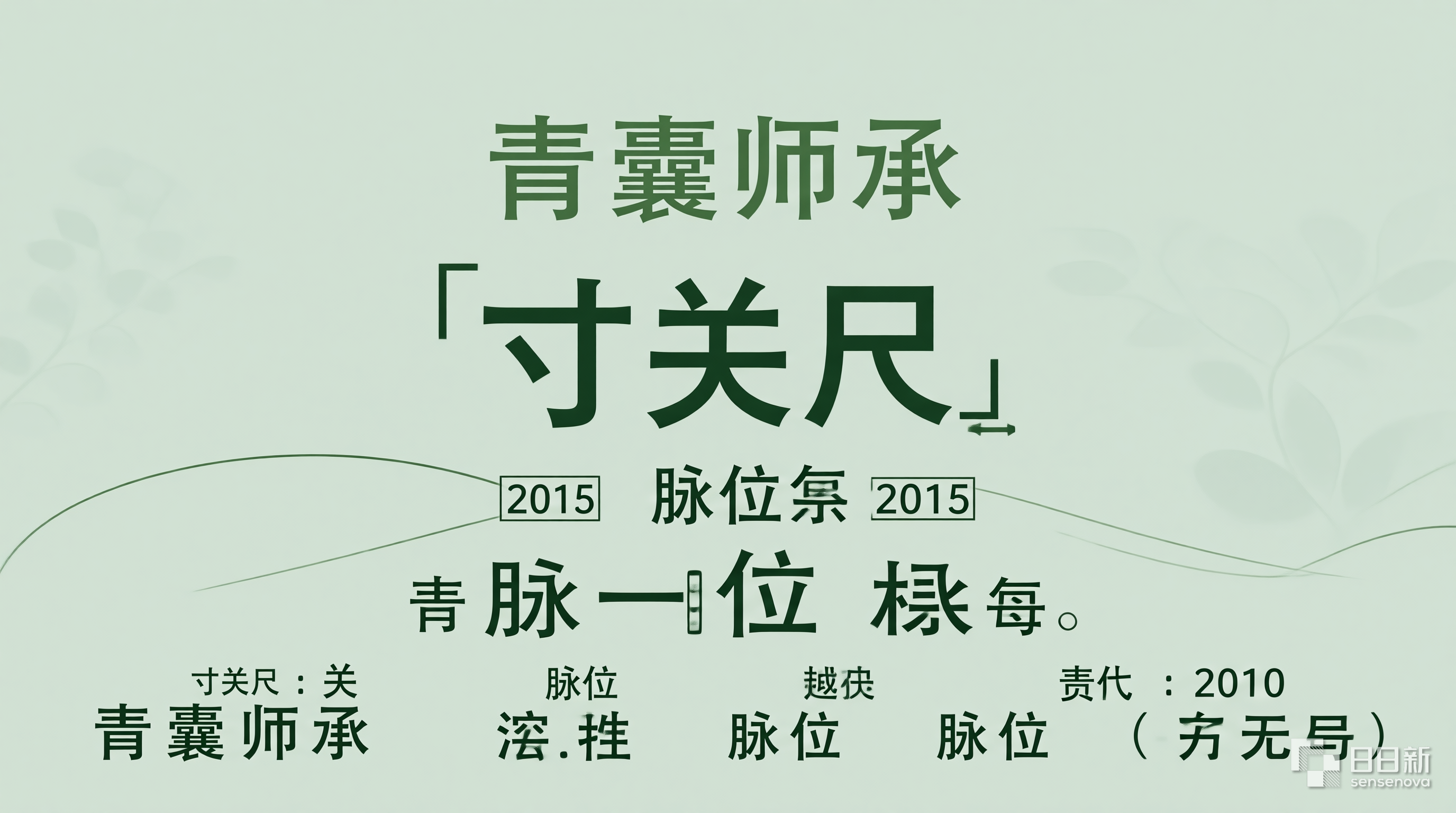寸关尺脉位